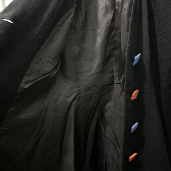 Pierre Balmain Paris Vintage Black Multicolor Jacket Lightweight S6 Made in USA - Picture 10 of 14